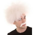 thumbnail image 2 of HPO Mad Scientist Men's Wig & Mustache | Jumbo Cosplay Halloween Wig | Premium Breathable Capless Cap, 2 of 9
