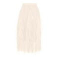thumbnail image 4 of Ashirexll Womens Skirts, Plus Size Solid Color High Waist Bead Mesh High Elasticity Waistband Flowy Maxi Long Skirt Beige Free Size, 4 of 6