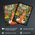 thumbnail image 2 of Lush Garden Path with Hens and Colourful Blooms Artwork Framed Wall Art Print A4, 2 of 5