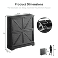 thumbnail image 3 of Semiocthome Shoe Cabinet with 2 Flip Drawers 30 Pairs,Narrow Shoe Storage Cabinet for Entryway,Black, 3 of 7