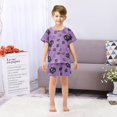thumbnail image 7 of Skull Head Web Bow Pattern Summer Pajama Set Soft Cotton Short Sleeve Sleepwear 2PCS Pajama Sets Breathable Lounge Set Size 12Y, 7 of 7