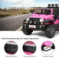 thumbnail image 5 of Costway 12V Kids Ride On Car 2 Seater Truck RC Electric Vehicles w/ Storage Room Pink, 5 of 10