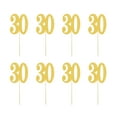 thumbnail image 2 of OUNONA Golden Number Picks for Decorating with Paper Material Perfect for Cupcake Toppers and Cake Decorations 10pcs, 2 of 6
