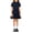 Navy, variant on Girls School Uniform Dress Girls' Summer Pleated Dress for Kids Casual Campus Style Lightweight Pure Color Girls' Dress for Daily Wear School Year Options Blue 6-7 Years