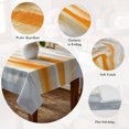 thumbnail image 5 of Burnt Orange Grey Ombre Table Cloth Waterproof Tablecloths, Abstract Art Oil Painting Modern Tablecloth Dining Table Cover for Kitchen Party Tabletop Outdoor, Rectangle Tablecloth 60x120 Inch, 5 of 9