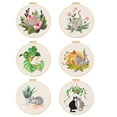 thumbnail image 2 of Diy Cat Embroidery Starter Kit with Embroidery Hoops Threads Needles Cross Stitch Kits for Beginners,Pattern 6#, 2 of 9