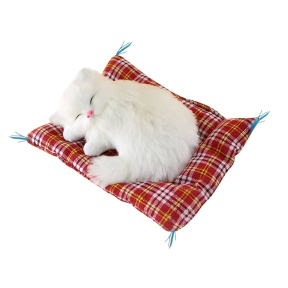 BESTSKY Interactive Lifelike Simulation Cat Toy for Kids - Realistic Meowing & Moving Kitten Plush,Educational Sensory Toy for Ages 3 ,Soft Artificial Fur Stuffed Animal (14x17cm)