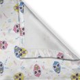 thumbnail image 3 of Ambesonne Owl Kitchen Curtains, Colorful Birds with Lines Art, 55"x24", Pastel Pink Azure Blue, 3 of 3