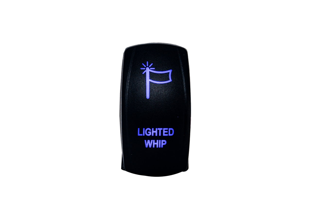 Laser Blue LED WHIP LIGHT Backlif Rocker Switch For POLARIS XP 570 RZR 900 1000 