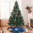 thumbnail image 7 of Sikiie Planets And Stars1 30-48 inches {designName} Print Christmas Tree Skirt Snowman Xmas Tree Skirt with Edge Christmas Decorations for Holiday Party-48", 7 of 7