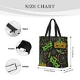 thumbnail image 4 of Naloa Carnival Mardi Gras3 Tote Bag for Women, Foldable Tote Bag With Zipper, Large Shoulder Bag, Top Handle Handbag for Travel, Work, Shopping, 4 of 9