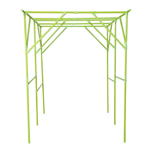 6.5ft Green Garden Trellis for Climbing Plants - Heavy Duty Steel & PE Coated Plant Support for Vegetables, Fruits & Flowers (Tomatoes/Cucumbers/Grapes)