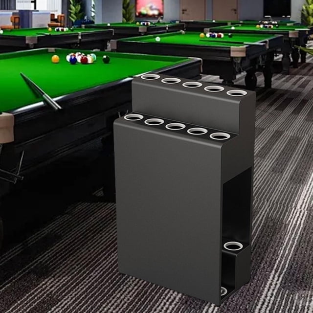 Soporte de señal de piscina, soporte de exhibición, equipo de accesorios, organizador de decoración, estante de palo billar para garaje de regalos, Negro