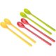 thumbnail image 3 of piezas de cucharas largas coloridas, cuchara de plástico reutilizable para café y postre, 3 of 5