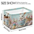 thumbnail image 3 of Bunny and Easter Teacup Foldable Storage Basket,Canvas Fabric Foldable Storage Bins with Handles Open Home Storage Bins Boxes for Toy Book Shelf Closet Baskets, 3 of 8