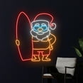 thumbnail image 3 of Handmadetneonsign Santa Claus Surfing Neon Sign, Santa Surfer Led Sign, Wave Surfboard Led Sign, 3 of 5