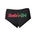 thumbnail image 1 of Santa's Girl Women's Cotton Spandex Booty Shorts Women's Cotton Spandex Booty Shorts, Black, Small, 1 of 3