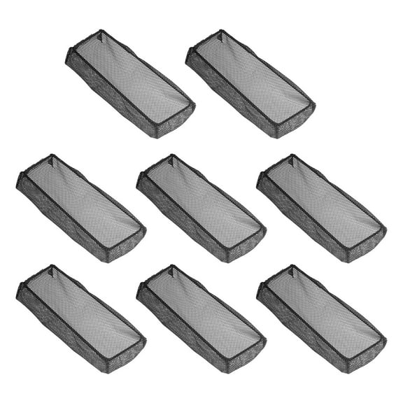 8 Pcs 250 x 100mm / 9.84" x 3.94" Nylon Floor Register Cover Trap Floor Vent Screen Mesh Cover Black