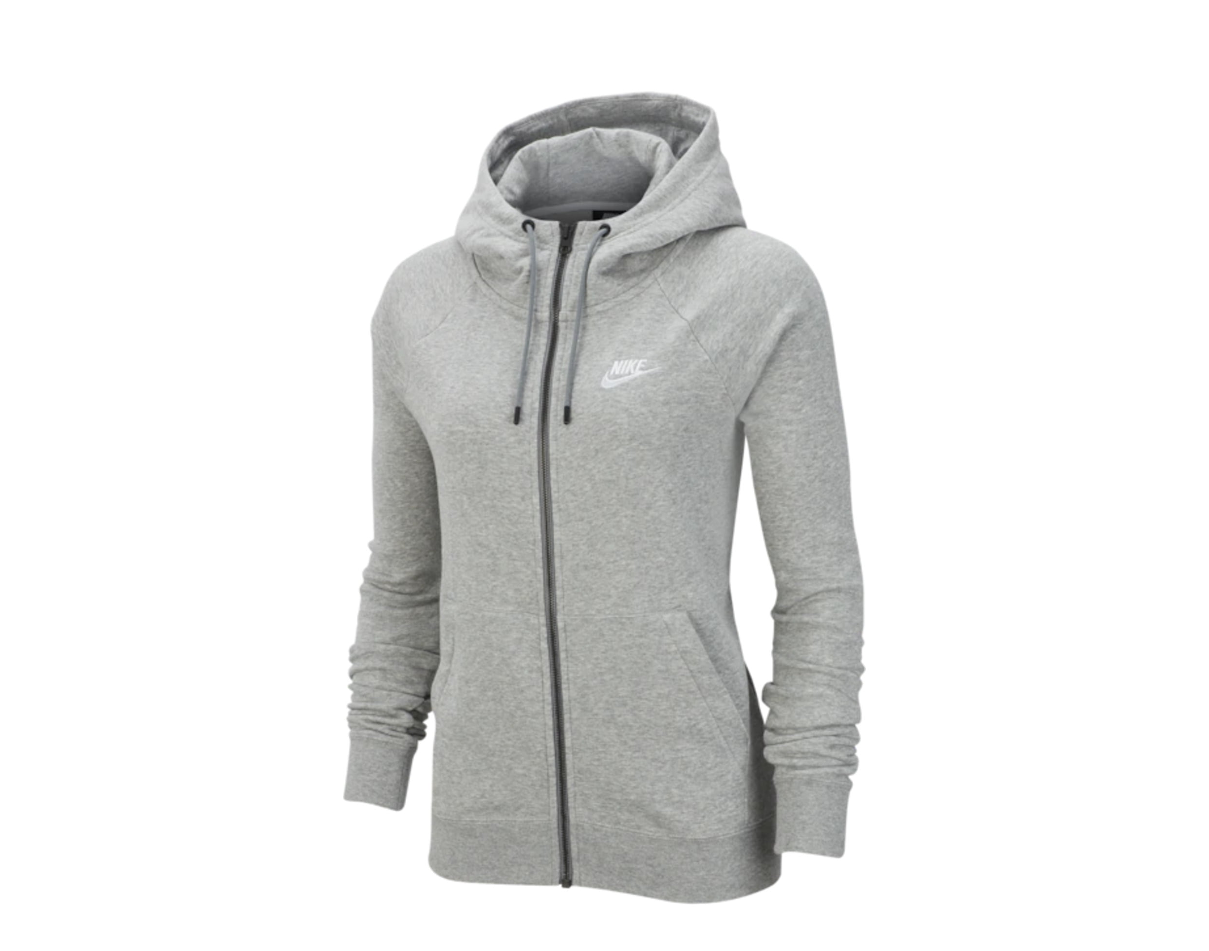 grey and black nike zip up hoodie