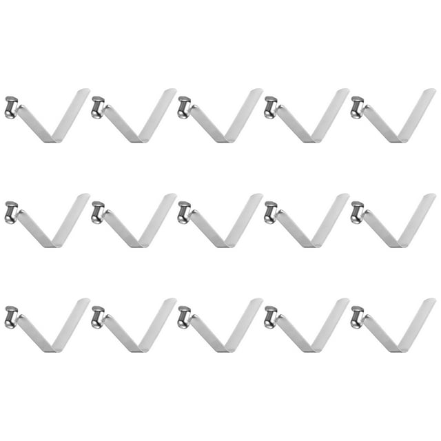 Unique Bargains 15pcs Single Button Kayak Paddle Snap Spring Clip 49mmx7.9mm V Shaped Hollow Lift Telescopic Locking Pole Clips