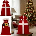 thumbnail image 7 of Christmas Gift Bags, Drawstring Gift Bags, Velvet Christmas Gift Bags with Santa Belt Design, Red and White Holiday Decoration Bags, 18.89x11.02 Inch, Soft Durable Cloth Material, 7 of 7