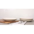 thumbnail image 5 of 10 Strawberry Street Two Tone Coupe 10.5” Dinner Plate Set Of 6, Tan/White, 5 of 5