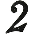 thumbnail image 1 of RCH Hardware Heavy Duty Solid Wrought Iron 6" Tall House Number 2, Iron Country Style Matching Screws Included, 1 of 5