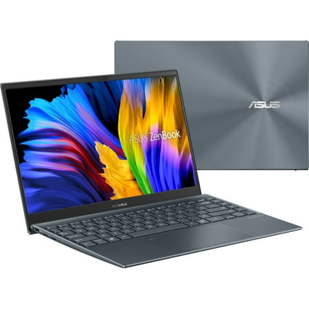 Asus ZenBook 13 13.3" Full HD Laptop, Intel Core i7 i7-1165G7, 8GB RAM, 512GB SSD, Windows 11 Home, Pine Gray, UX325EA-EH71