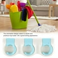 thumbnail image 6 of Wall Mounted Mop Rack Broom Holder Bathroom Storage Hangers (Blue 3 Hooks), 6 of 8