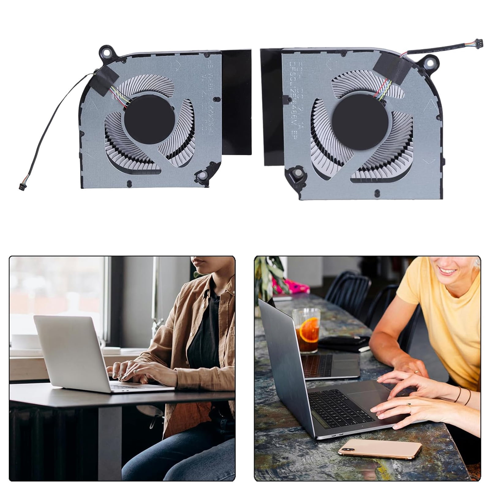 CPU GPU Fan Laptops Cooling Fan DC12V 4Pin 4wires Coolers Fan for 16 PHN16-71 PHN18-71 Laptops Part