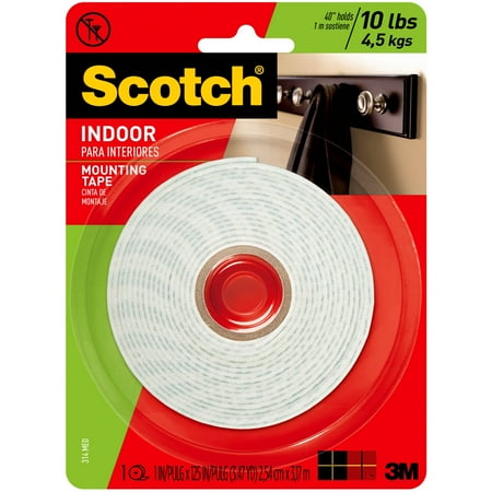 Scotch® Indoor Mounting Tape, 1 in x 125 in
