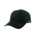thumbnail image 1 of C.C Unisex Adjustable Faux Suede Precurved Bill Baseball Cap Hat - Black, 1 of 4