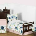 thumbnail image 3 of Blue and Pink Floral Window Treatment Valance - Blush, vy, Green and White Shabby Chic Watercolor Rose Flower by Sweet Jojo Designs, 3 of 5