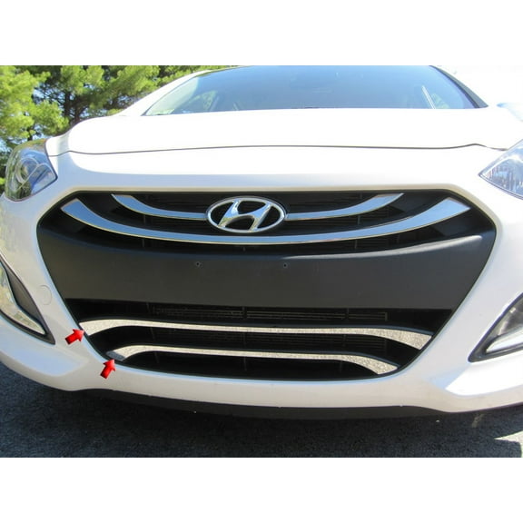 Stainless Steel Grille Accent 2Pc Fits 2013-2015 Hyundai Elantra SG13345 QAA