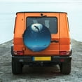 thumbnail image 6 of Salouo Night Sky Moon Dolphin Print Spare Tire Cover 14-17 inch Spare Tire Protector Universal Tough Tire Wheel Cover for Trailer SUV and Truck-14 inch, 6 of 6