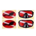 thumbnail image 1 of 4 Piezas de Buceo con Escafandra Hacia Abajo, Buceador Hacia Abajo, Etiqueta de Etiqueta de Gafas para Kayak Camión Soledad Pegatina Buceo, 1 of 10