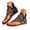Brown, variant on Womens Denim Gladiator Sandals 2026 Bohemian Casual Flip Flops Flat Clip Toe Ankle Boots Open Toe Beach Shoes with Back Zipper (Black,8.5)