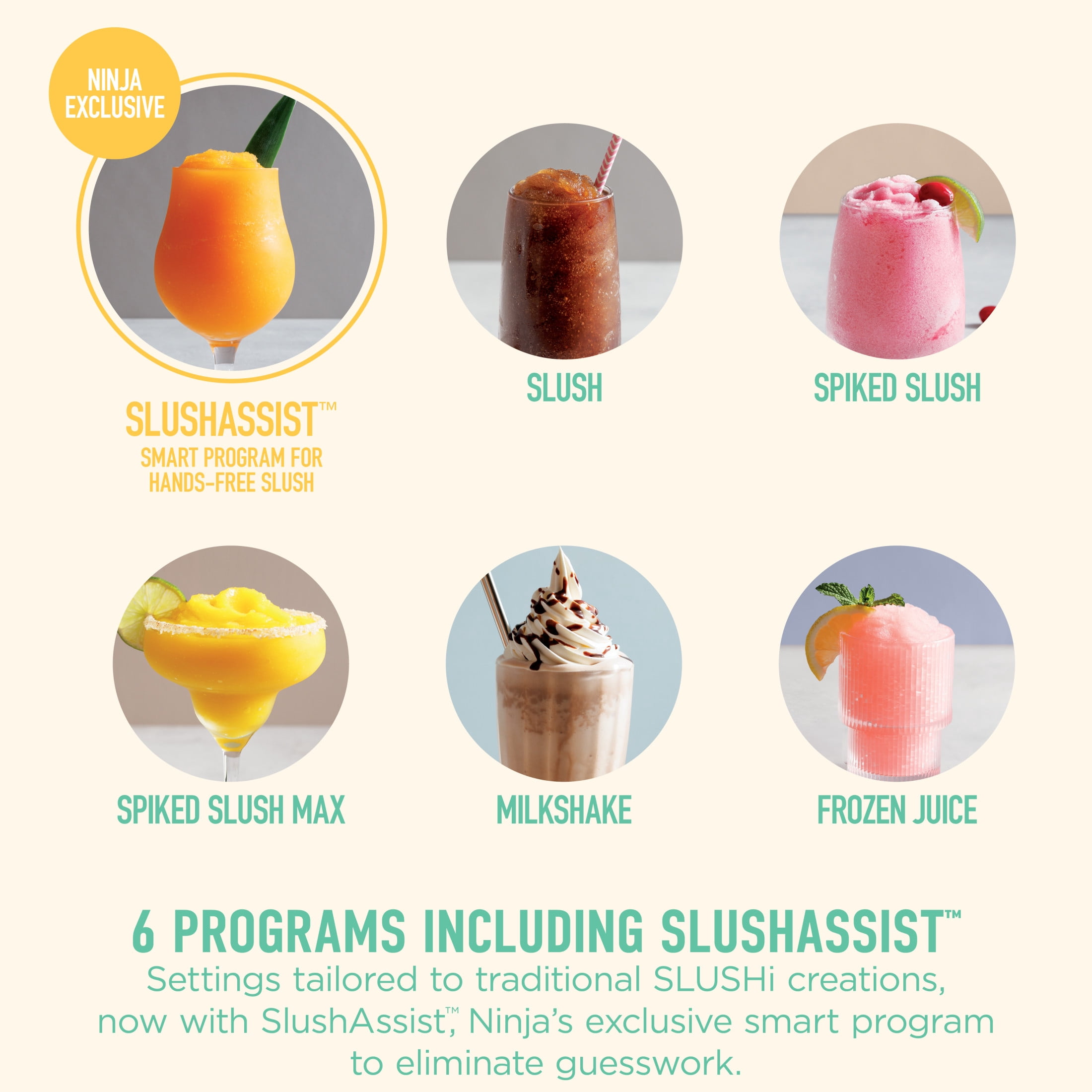 Ninja SLUSHi XL 128-Oz Frozen Drink Machine, SlushAssist Technology, 6 Presets, Dishwasher Safe, Party-Sized, Slushy Maker, FS601 Coral