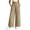 Khaki Pants for Women, variant on Cotton Linen Pants for Women Straight Leg Elastic Waisted Slim Lightweight Casual Cropped Pants with Pockets