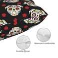 thumbnail image 3 of Kdxio Cotton Pillow Cases 16"x24" Pillowcases,Soft and Breathable Bedroom Pillow Cases-colorful Skull dog flower-No Pillow Core, 3 of 5