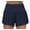 Navy, variant on BLOCLOALO Yoga Shorts Flowy Shorts Womens High Waisted Running Shorts Athletic Workout Shorts with Mesh Liner Zipper Pockets Short Wide Leg Shorts Active Shorts Leggings Black L