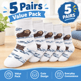 thumbnail image 4 of Novelty Otter Socks for Women & Men, 5 Pairs - Cute Crew Socks,Size 9-11, 4 of 5