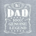 thumbnail image 5 of Wild Bobby, No. 1 Dad Genuine Legend Father's Day Mens Tank Top, Heather Grey, Large, 5 of 6