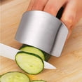 thumbnail image 3 of 6 protectores de dedos de acero inoxidable para cortar utensilios de cocina. Evita daños en la herramienta de corte segura., 3 of 8