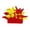 Colorful E A6, variant on Multi-Spiked Football Fan Hat National Flag Color Theme Headpiece | Lightweight & Comfortable Headwear for Carnival Celebrations E