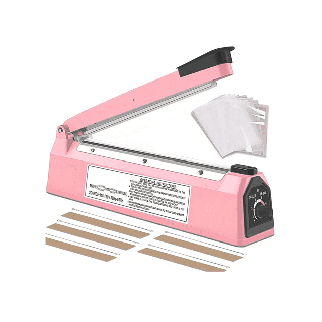 Máquina Selladora Térmico de Bolsas de Plástico de 20 cm Malubero Rosa