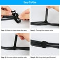 thumbnail image 3 of TeqHome 100Pcs Reusable Cable Ties 5.66in Black Cord Organization Straps Nylon Wire Management for Organizing Home, Office and Data Centers, 3 of 9