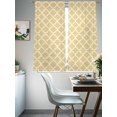 thumbnail image 5 of Yellow Moroccon Semi Sheer Curtains 72 Inch Length 2 Panels Set, Farmhouse Minimalist Ethnic Geometric Sheer Kitchen Curtain Privacy Voile Window Curtain for Living Room Bedroom Rod Pocket Drapes, 5 of 7