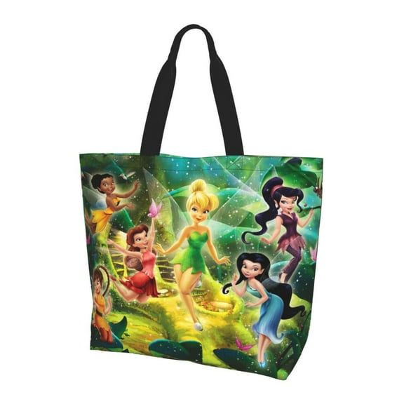 Tinker Bel Totes Bag Shopping Shoulder Bags For Women Foldable Travel Work Large Reusable Portable Grocery Bag