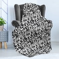 thumbnail image 4 of Dalmatian Dog Print Soft Flannel Fleece Blanket, Black and White Puppy Spots Fur Pattern Fun Spotted Pets Animal Desing, Cozy Plush for Indoor and Outdoor Use, 70" x 90", White Black, by Ambesonne, 4 of 5